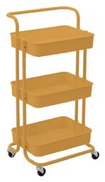 Ραφιέρα Κουζίνας Πλαστική Κίτρινη 3 Θέσεων 43x36x86cm Bormann