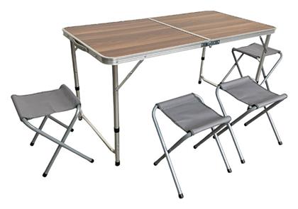 Τραπεζαρία Πικ-Νικ Πτυσσόμενη Καφέ 5τμχ Bormann