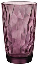 Diamond Ποτήρι Νερού από Γυαλί σε Μωβ Χρώμα 470ml Bormioli Rocco