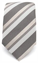 Boss Γραβατα Ριγε H-tie 7.5cm-222 Μπεζ-γκρι - Hugo Boss