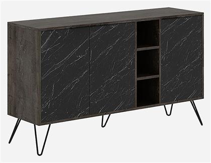 Μπουφές από Ξύλο Flynn Dark Coffee / Μαύρο 142x35.6x83cm - Megapap