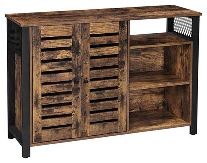 Μπουφές από Ξύλο & Μέταλλο Σκούρο Καφέ 114x33x75cm - Vasagle