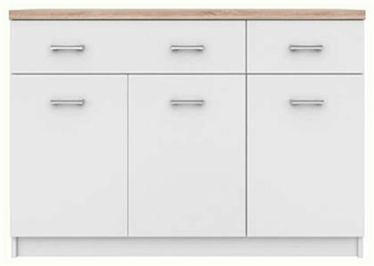 Μπουφές από Ξύλο Top Mix με Συρτάρια Λευκό / Sonoma 120x33x85cm - Alphab2b