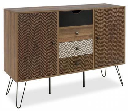 Μπουφές Boho Ξύλινος με Συρτάρια 122x40x86cm - Pakketo