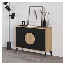 Μπουφές Gora από Ξύλο & Μέταλλο Sapphire Oak - Silky Black 110x40x82cm - Megapap