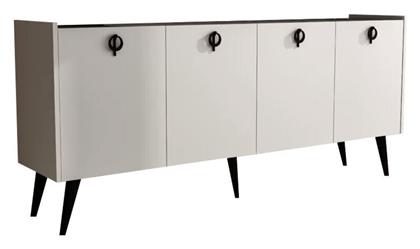 Μπουφές Jeslie Ξύλινος Λευκό-ανθρακί 180x40x79cm - Pakketo