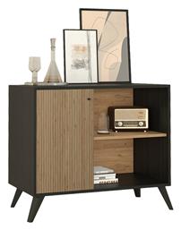 Μπουφές Kruden Ξύλινος Μαύρο-φυσικό 100x40x78cm - HomeMarkt