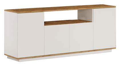 Μπουφές Placefol Ξύλινος Λευκό-Φυσικό 180x44.5x75cm - Pakketo