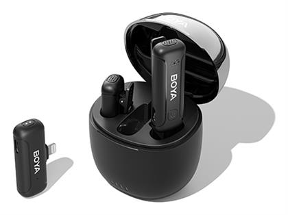 BY-WM3T-D2 Πομπός Μικροφώνου 2,4GHz Mobile wireless mic For IOS iPhone (2 transmitters, two person vlog) & charger Boya