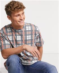 Brave Soul oversized t-shirt in heritage check-Multi από το Asos