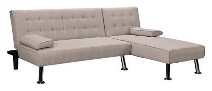 Brisk Γωνιακός Καναπές Κρεβάτι 200x146x75εκ. Καφέ - Pakketo