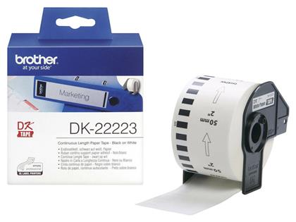 Ταινία Ετικετογράφου 30.5m x 50mm DK-22223 σε Λευκό Χρώμα Brother