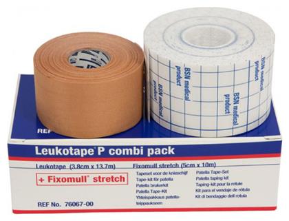 Leukotape P Combi Pack Leukotape 3.8cm x 13.7m & Fixomull Stretch 5cm x 10m x BSN Medical