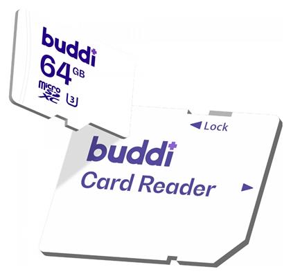 microSDXC 64GB Class 10 U3 Buddi