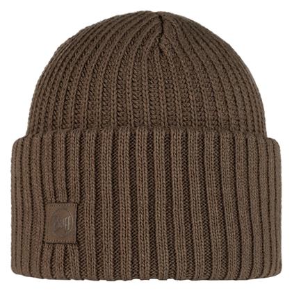 Beanie Unisex Σκούφος Πλεκτός σε Καφέ χρώμα Buff