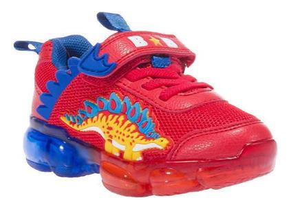 Παιδικά Sneakers με Φωτάκια Κόκκινα Bull Boys
