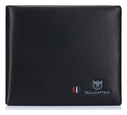 Δερμάτινο Ανδρικό Πορτοφόλι με RFID Μαύρο Bull Captain