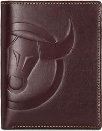 QB-0203-V Δερμάτινο Ανδρικό Πορτοφόλι Μπορντό Bull Captain