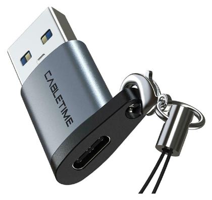 C28 Μετατροπέας USB-A male σε USB-C female Γκρι Cabletime