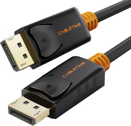Cable DisplayPort male - DisplayPort male 1.8m Μαύρο (CT-AV585-01G-B1.8) Cabletime