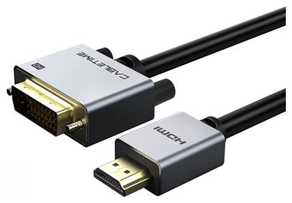 Cable DVI-I male - HDMI male 1m Μαύρο Cabletime