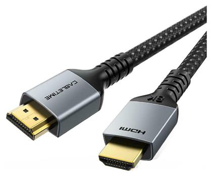 HM8K HDMI 2.1 Braided HDMI male - HDMI male 1m Μαύρο Cabletime