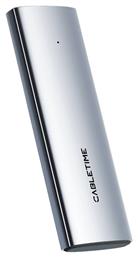 Θήκη για Σκληρό Δίσκο M.2 PCI Express / SATA III NVME με σύνδεση Type-C σε Γκρι χρώμα Cabletime