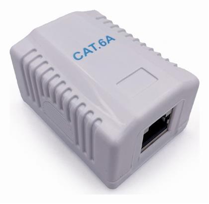 Cat6a Ftp Single Port Surface Mount Box White Cablexpert