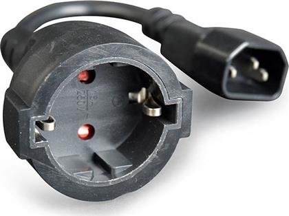 Schuko female - IEC C14 Cable 0.15m Μαύρο (PC-SFC14M-01) Cablexpert