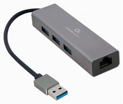 USB 3.0 Hub 3 Θυρών με σύνδεση USB-A Γκρι Cablexpert