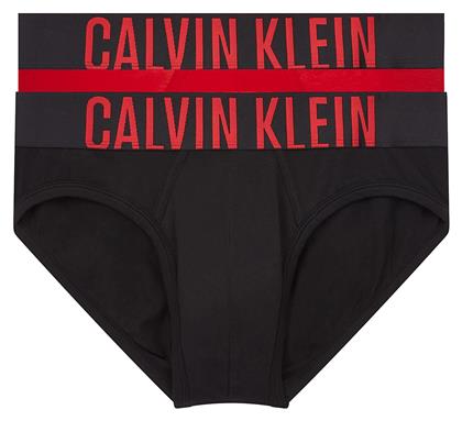 Ανδρικά Σλιπ Black / Rustic Red Μονόχρωμα 2Pack Calvin Klein