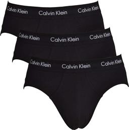 Calvin Klein Ανδρικά Σλιπ Μαύρα Μονόχρωμα 3Pack