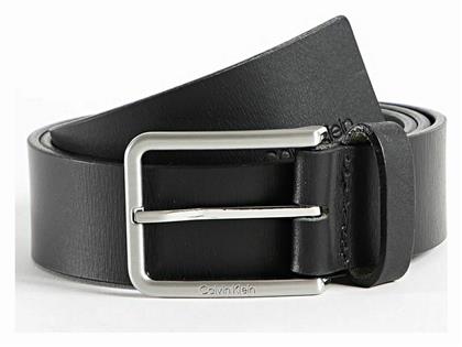 Ανδρική Ζώνη Δερμάτινη Μαύρη Calvin Klein