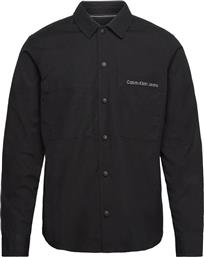 Calvin Klein Ανδρικό Πουκάμισο Overshirt Μακρυμάνικo με Κανονική Γραμμή Black
