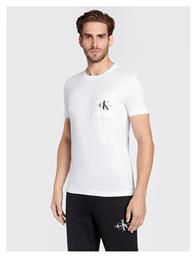 Ανδρικό T-shirt Λευκό Μονόχρωμο Calvin Klein