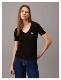 Γυναικείο T-shirt με V Λαιμόκοψη Μαυρο Calvin Klein