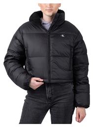 Κοντό Γυναικείο Puffer Μπουφάν για Χειμώνα Μαύρο Calvin Klein