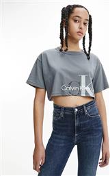 Calvin Klein Κοντομάνικο Crop Top Γκρι από το Asos