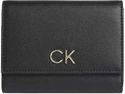 Calvin Klein Lock Trifold Μικρό Γυναικείο Πορτοφόλι Μαύρο