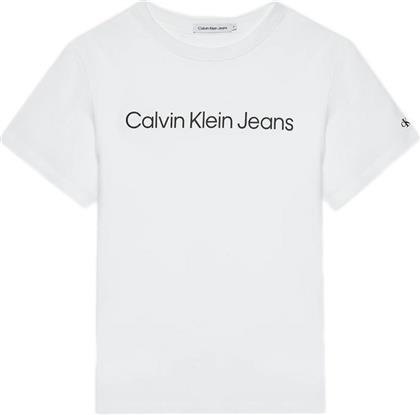 Calvin Klein Logo Παιδικό T-shirt ΛΕΥΚΟ- ΜΑΥΡΟ από το Modivo
