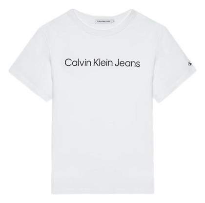 Calvin Klein Logo Παιδικό T-shirt ΛΕΥΚΟ- ΜΑΥΡΟ από το Modivo