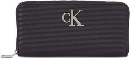 Calvin Klein Minimal Monogram Γυναικείο Πορτοφόλι Μαύρο