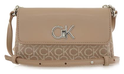 Re-lock Γυναικεία Τσάντα Χιαστί Μπεζ Calvin Klein