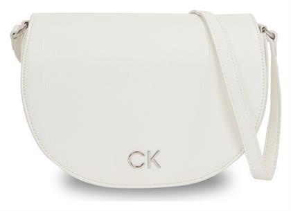 Saddle Γυναικεία Τσάντα Χιαστί Λευκή Calvin Klein