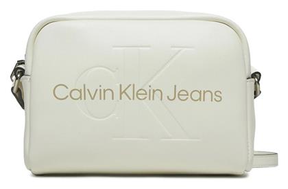 Sculpted Camera Γυναικεία Τσάντα Χιαστί Μπεζ Calvin Klein