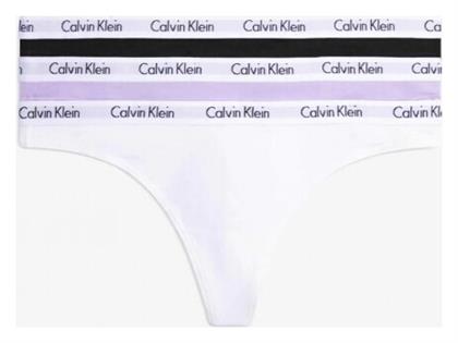 Βαμβακερά Γυναικεία String 3Pack Λευκά Calvin Klein