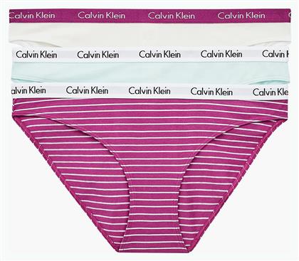 Βαμβακερά Slip 3Pack White/Plum/Aqualuster Calvin Klein