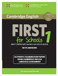 Cambridge English First 1 for Schools for Revised Exam From 2015 Student's Book With Answers - Cambridge University