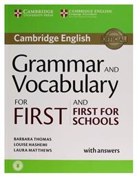 Cambridge Grammar & Vocabulary for Fce & Fce for Schools With Answers - Cambridge University
