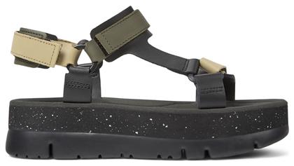 Γυναικεία Σανδάλια Flatforms σε Μαύρο Χρώμα Camper